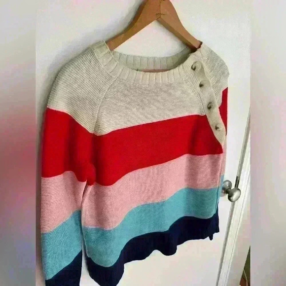 St. John's Bay Multicolor Striped Sweater - Picture 2 of 16